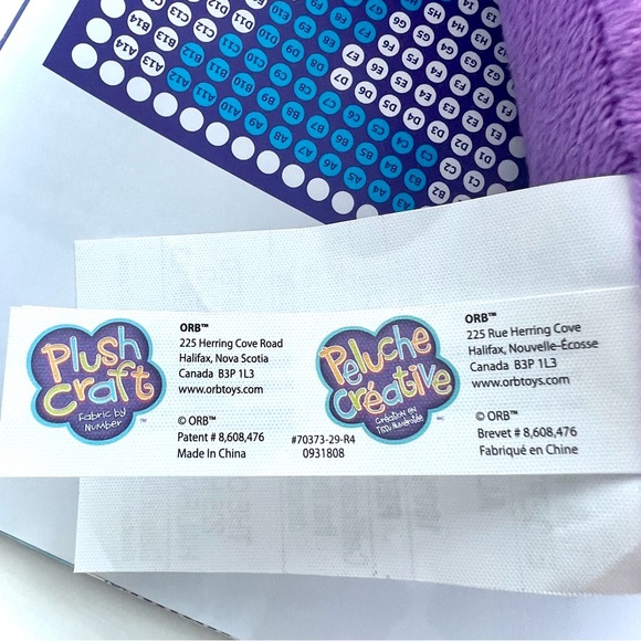 NEW Plush Craft Personalizable Purple Pillow Art Kit Create Any Letter Pink Blue - Picture 11 of 11